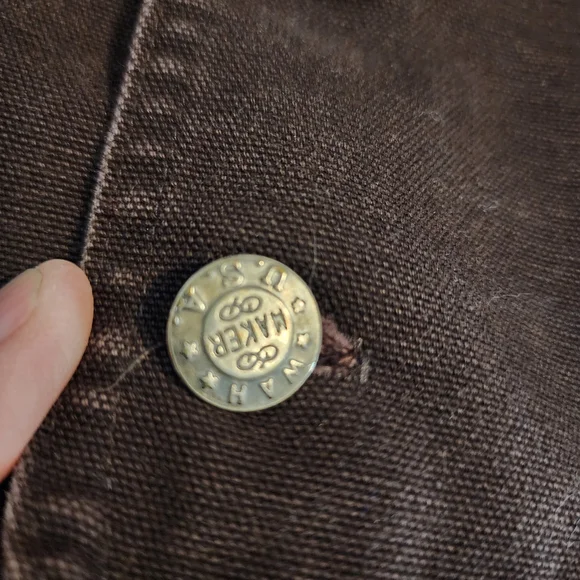 Wahmakwr Men's Chocolate Brown Cotton Vest Made In USA - Picture 4 of 6